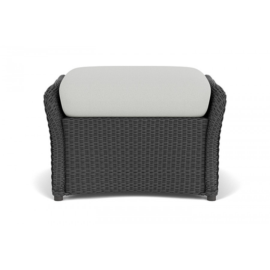 Lloyd Flanders™ Weekend Retreat Woven Ottoman - Charcoal, Loveboat Mint