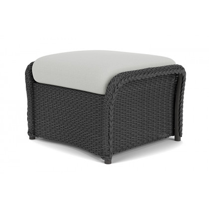 Lloyd Flanders™ Weekend Retreat Woven Ottoman - Charcoal, Loveboat Mint