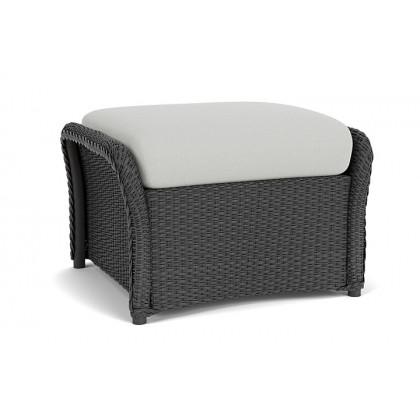 Lloyd Flanders™ Weekend Retreat Woven Ottoman - Charcoal, Loveboat Mint