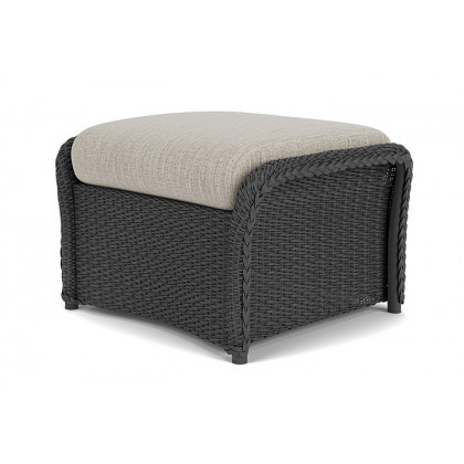 Lloyd Flanders™ Weekend Retreat Woven Ottoman - Charcoal, Callen Celadon