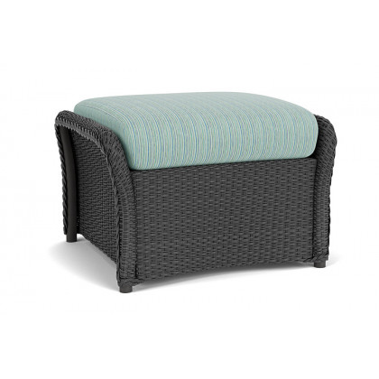 Lloyd Flanders™ Weekend Retreat Woven Ottoman - Charcoal, Unearth Dew