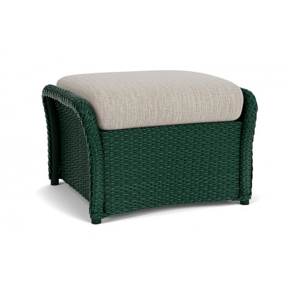 Lloyd Flanders™ Weekend Retreat Woven Ottoman - Woodland, Callen Celadon
