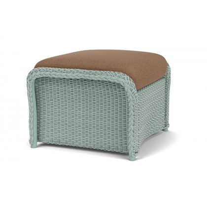 Lloyd Flanders™ Weekend Retreat Woven Ottoman - Sea Glass, Canvas Natural