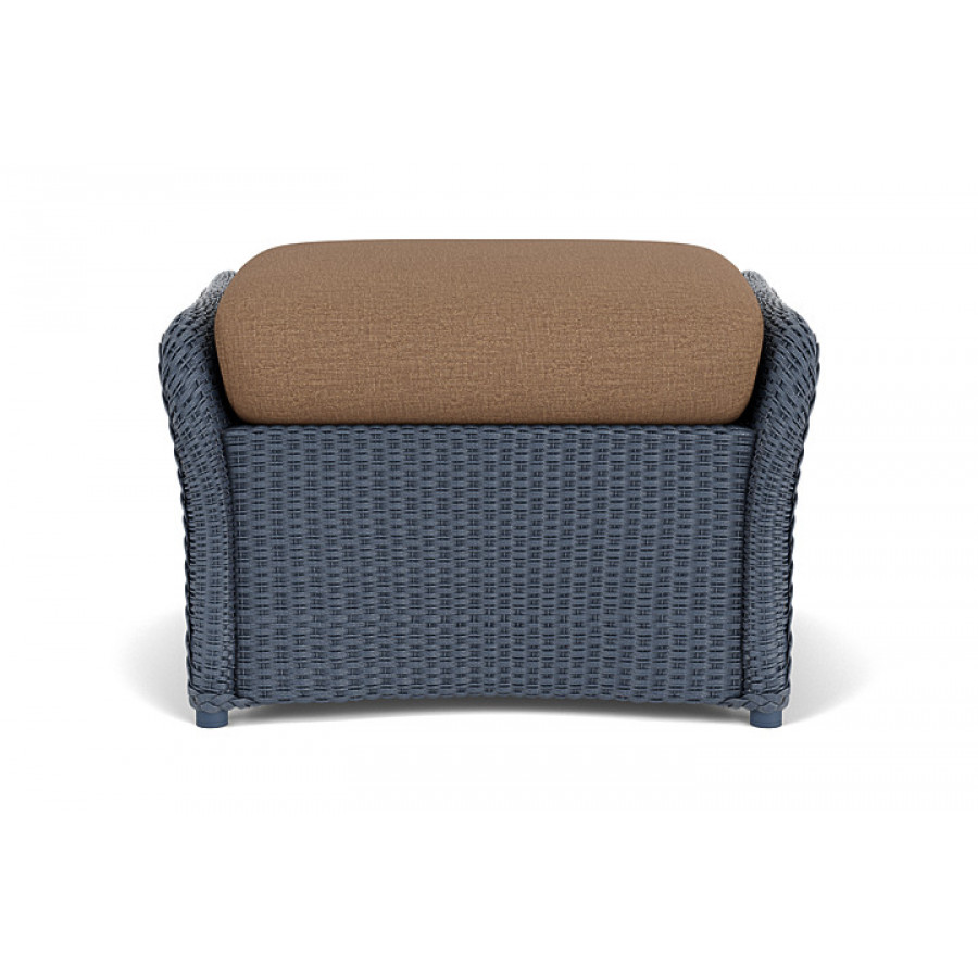Lloyd Flanders™ Weekend Retreat Woven Ottoman - Denim Blue, Canvas Natural
