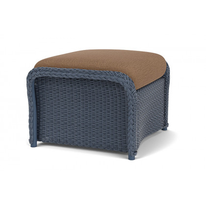 Lloyd Flanders™ Weekend Retreat Woven Ottoman - Denim Blue, Canvas Natural