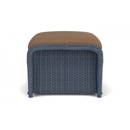 Lloyd Flanders™ Weekend Retreat Woven Ottoman - Denim Blue, Canvas Natural