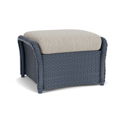 Lloyd Flanders™ Weekend Retreat Woven Ottoman - Denim Blue, Callen Celadon