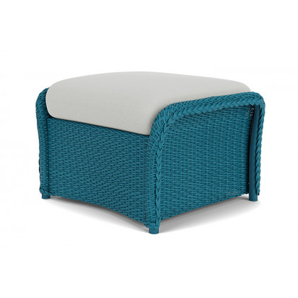 Lloyd Flanders™ Weekend Retreat Woven Ottoman - Peacock, Loveboat Mint