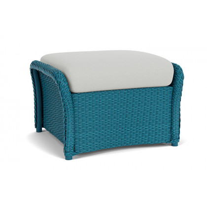 Lloyd Flanders™ Weekend Retreat Woven Ottoman - Peacock, Loveboat Mint