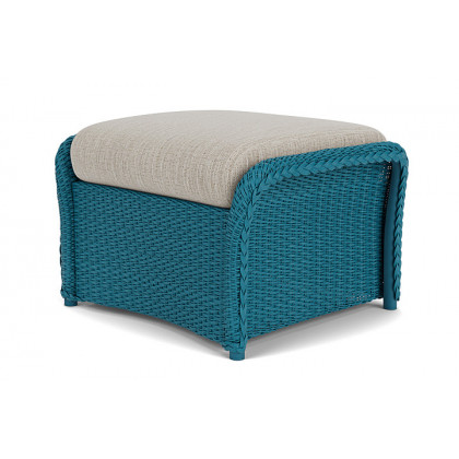 Lloyd Flanders™ Weekend Retreat Woven Ottoman - Peacock, Callen Celadon