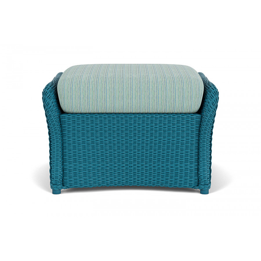 Lloyd Flanders™ Weekend Retreat Woven Ottoman - Peacock, Unearth Dew