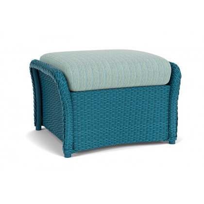 Lloyd Flanders™ Weekend Retreat Woven Ottoman - Peacock, Unearth Dew