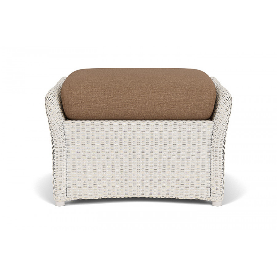 Lloyd Flanders™ Weekend Retreat Woven Ottoman - Antique White, Canvas Natural