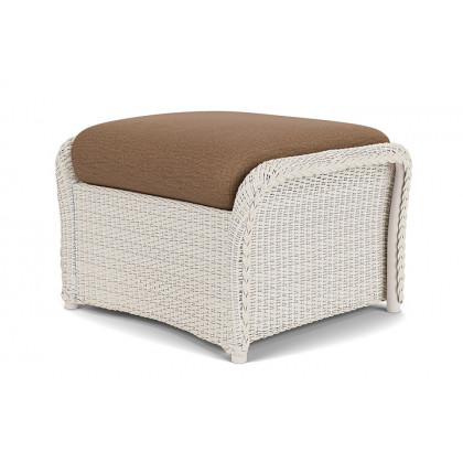 Lloyd Flanders™ Weekend Retreat Woven Ottoman - Antique White, Canvas Natural