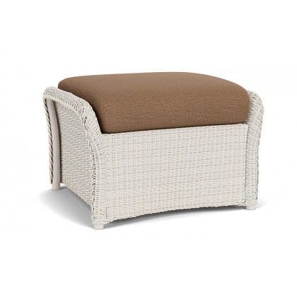 Lloyd Flanders™ Weekend Retreat Woven Ottoman - Antique White, Canvas Natural