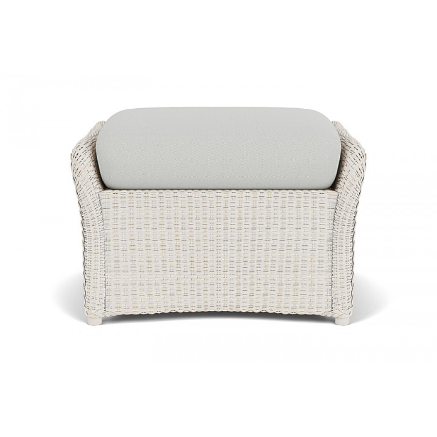 Lloyd Flanders™ Weekend Retreat Woven Ottoman - Antique White, Loveboat Mint