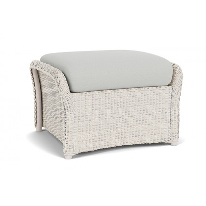 Lloyd Flanders™ Weekend Retreat Woven Ottoman - Antique White, Loveboat Mint