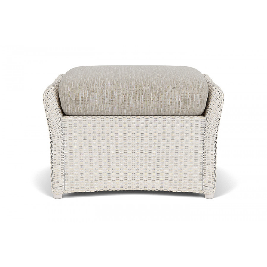 Lloyd Flanders™ Weekend Retreat Woven Ottoman - Antique White, Callen Celadon