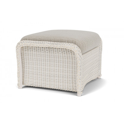 Lloyd Flanders™ Weekend Retreat Woven Ottoman - Antique White, Callen Celadon