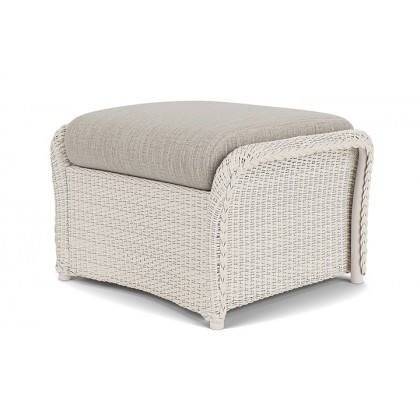 Lloyd Flanders™ Weekend Retreat Woven Ottoman - Antique White, Callen Celadon