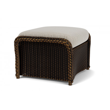 Lloyd Flanders™ Weekend Retreat Woven Ottoman - Mink, Callen Celadon