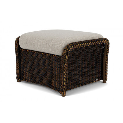 Lloyd Flanders™ Weekend Retreat Woven Ottoman - Mink, Callen Celadon
