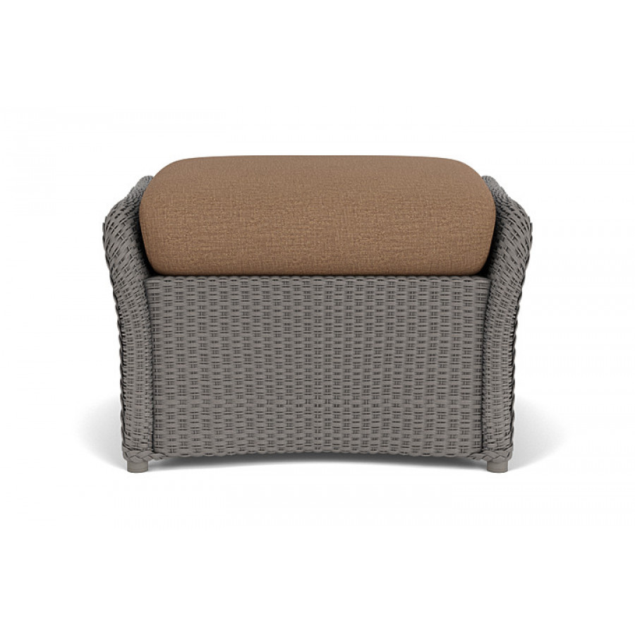 Lloyd Flanders™ Weekend Retreat Woven Ottoman - Pewter, Canvas Natural