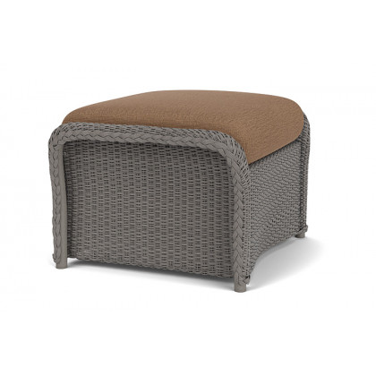 Lloyd Flanders™ Weekend Retreat Woven Ottoman - Pewter, Canvas Natural