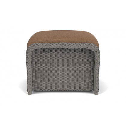 Lloyd Flanders™ Weekend Retreat Woven Ottoman - Pewter, Canvas Natural