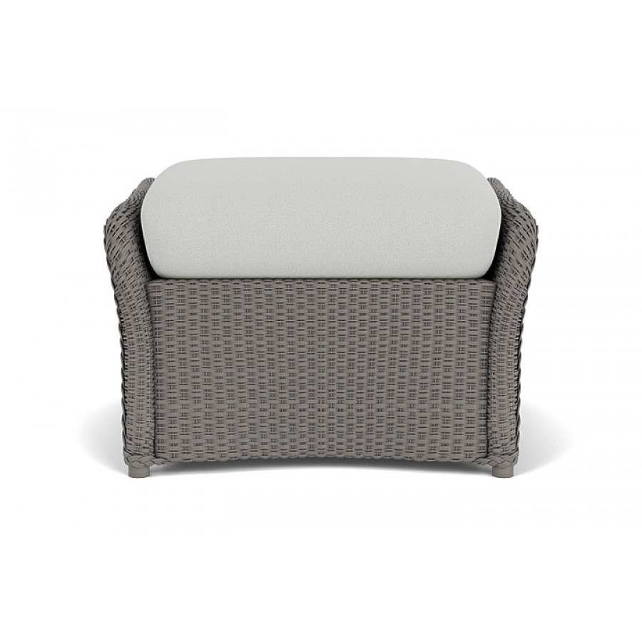 Lloyd Flanders™ Weekend Retreat Woven Ottoman - Pewter, Loveboat Mint