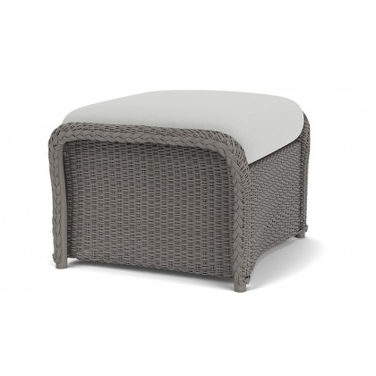 Lloyd Flanders™ Weekend Retreat Woven Ottoman - Pewter, Loveboat Mint