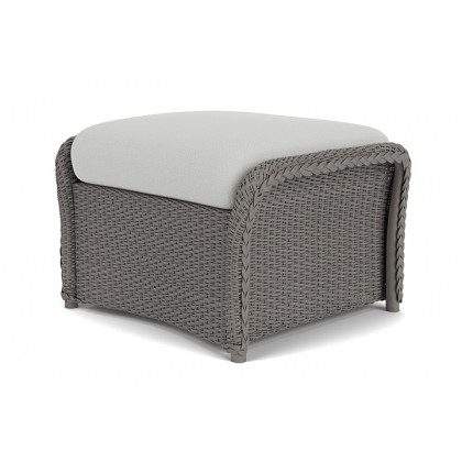 Lloyd Flanders™ Weekend Retreat Woven Ottoman - Pewter, Loveboat Mint