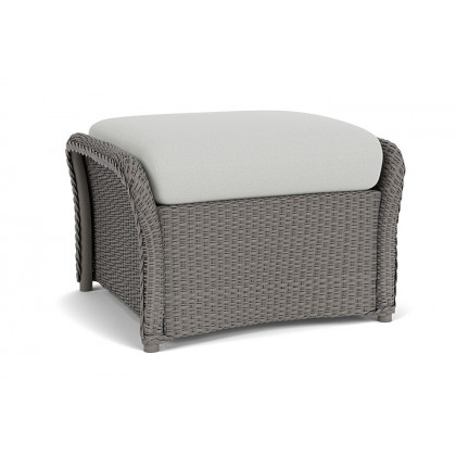 Lloyd Flanders™ Weekend Retreat Woven Ottoman - Pewter, Loveboat Mint