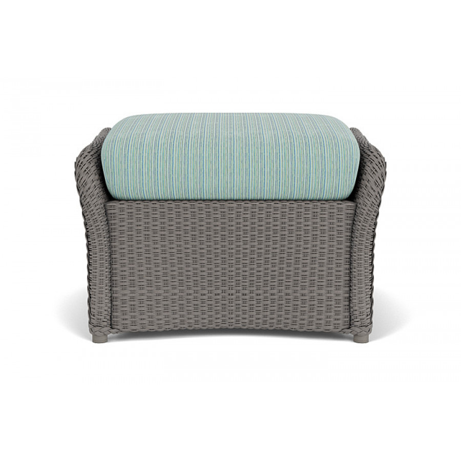 Lloyd Flanders™ Weekend Retreat Woven Ottoman - Pewter, Unearth Dew