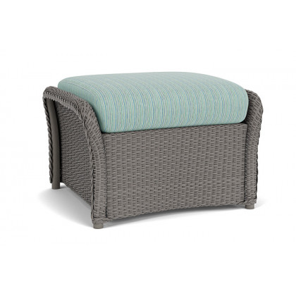 Lloyd Flanders™ Weekend Retreat Woven Ottoman - Pewter, Unearth Dew
