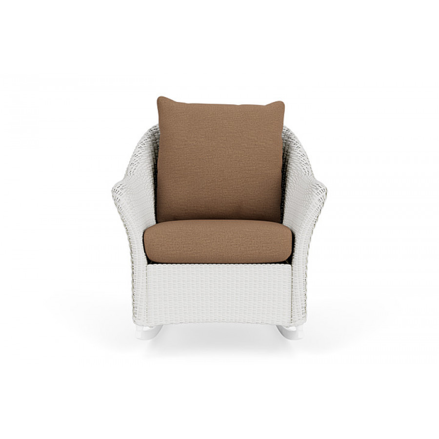 Lloyd Flanders™ Weekend Retreat Lounge Rocker - Matte White, Canvas Natural