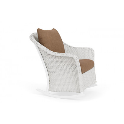 Lloyd Flanders™ Weekend Retreat Lounge Rocker - Matte White, Canvas Natural
