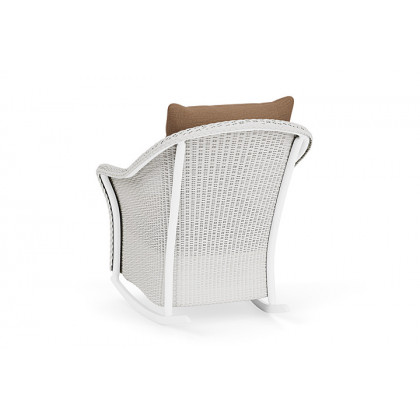 Lloyd Flanders™ Weekend Retreat Lounge Rocker - Matte White, Canvas Natural