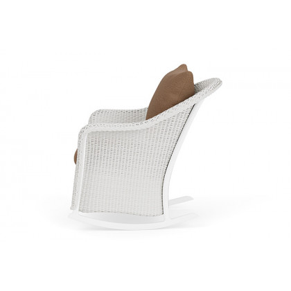Lloyd Flanders™ Weekend Retreat Lounge Rocker - Matte White, Canvas Natural