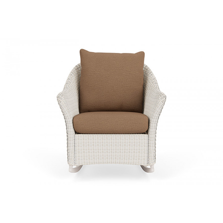 Lloyd Flanders™ Weekend Retreat Lounge Rocker - Antique White, Canvas Natural