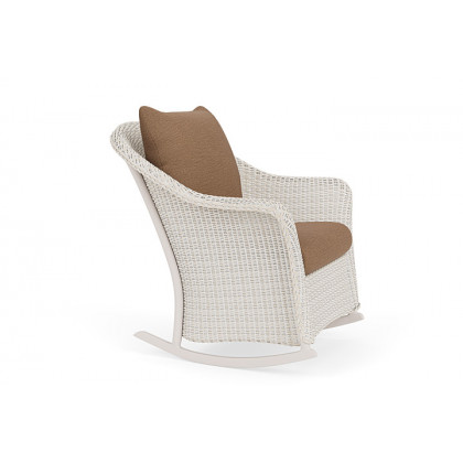 Lloyd Flanders™ Weekend Retreat Lounge Rocker - Antique White, Canvas Natural