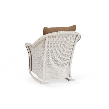 Lloyd Flanders™ Weekend Retreat Lounge Rocker - Antique White, Canvas Natural