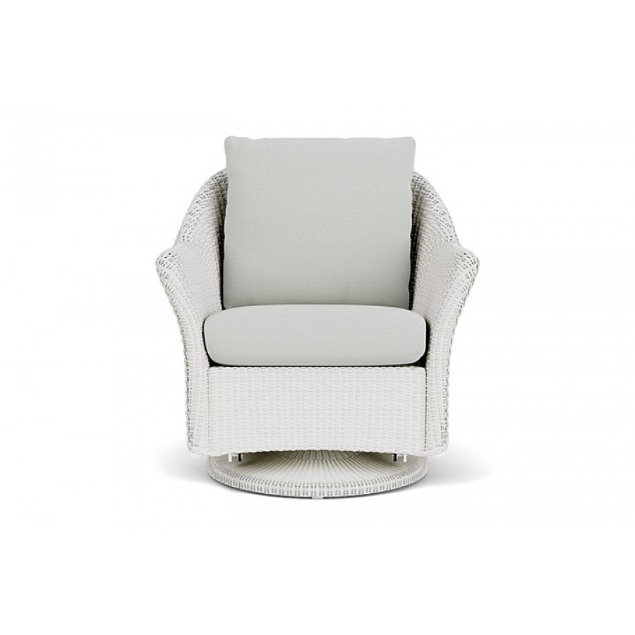 Lloyd Flanders™ Weekend Retreat Swivel Glider Lounge Chair - Matte White, Loveboat Mint