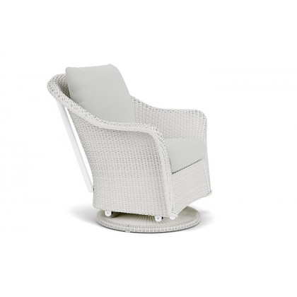 Lloyd Flanders™ Weekend Retreat Swivel Glider Lounge Chair - Matte White, Loveboat Mint