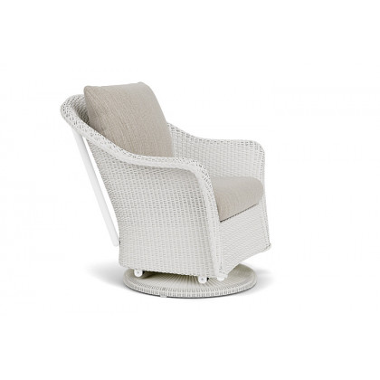 Lloyd Flanders™ Weekend Retreat Swivel Glider Lounge Chair - Matte White, Callen Celadon