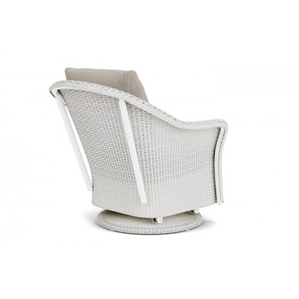 Lloyd Flanders™ Weekend Retreat Swivel Glider Lounge Chair - Matte White, Callen Celadon