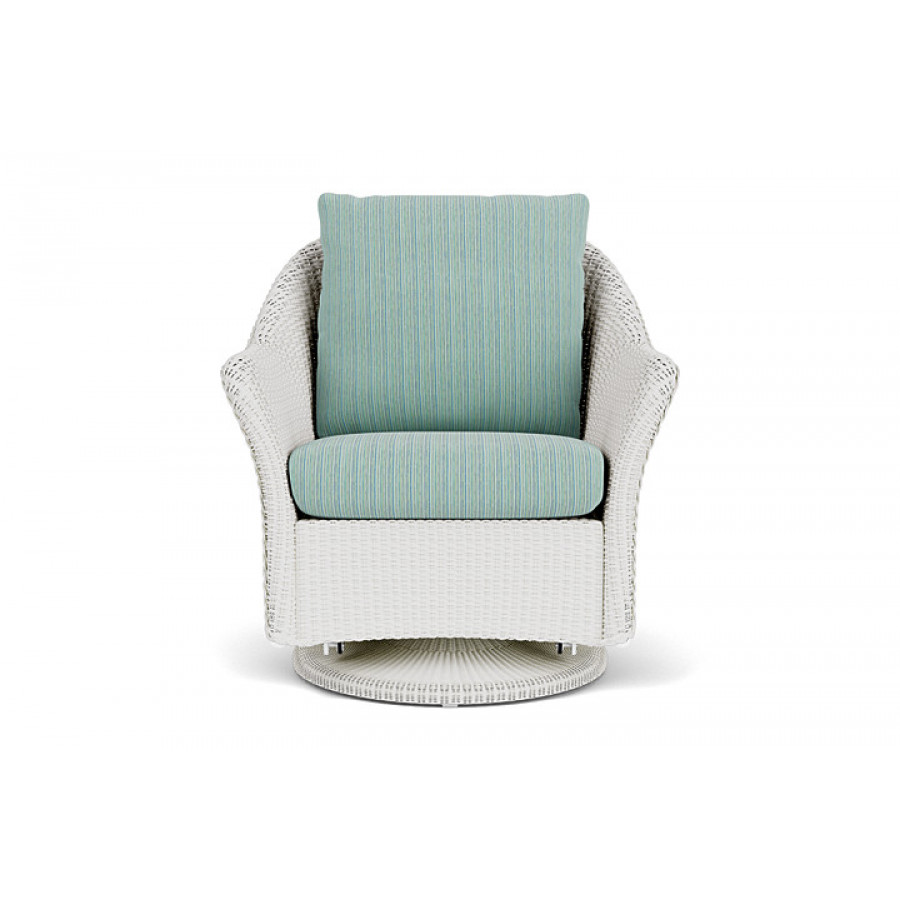 Lloyd Flanders™ Weekend Retreat Swivel Glider Lounge Chair - Matte White, Unearth Dew
