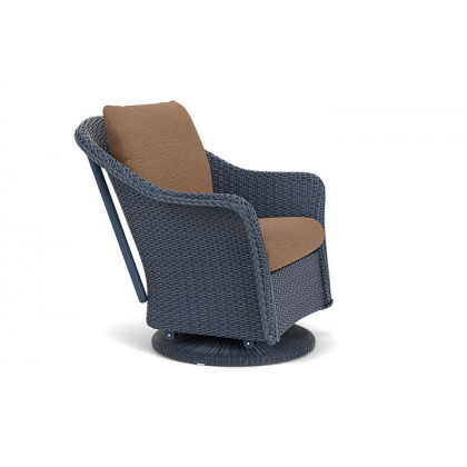 Lloyd Flanders™ Weekend Retreat Swivel Glider Lounge Chair - Denim Blue, Canvas Natural