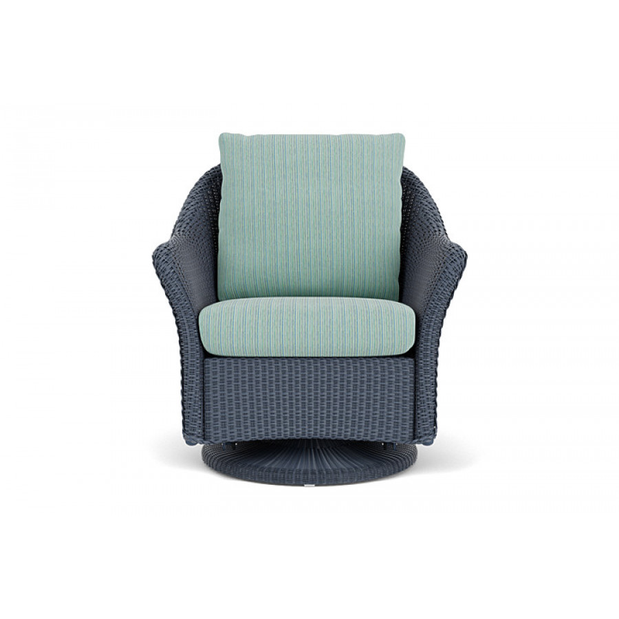 Lloyd Flanders™ Weekend Retreat Swivel Glider Lounge Chair - Denim Blue, Unearth Dew