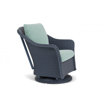Lloyd Flanders™ Weekend Retreat Swivel Glider Lounge Chair - Denim Blue, Unearth Dew